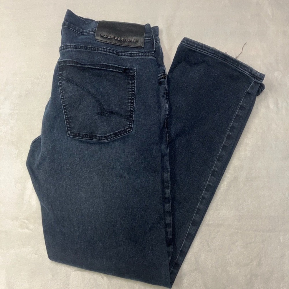 BALDESSARINI John 16511 Jeans Men's 35 (Fits 32x30) Dark Blue Wash Straight Leg